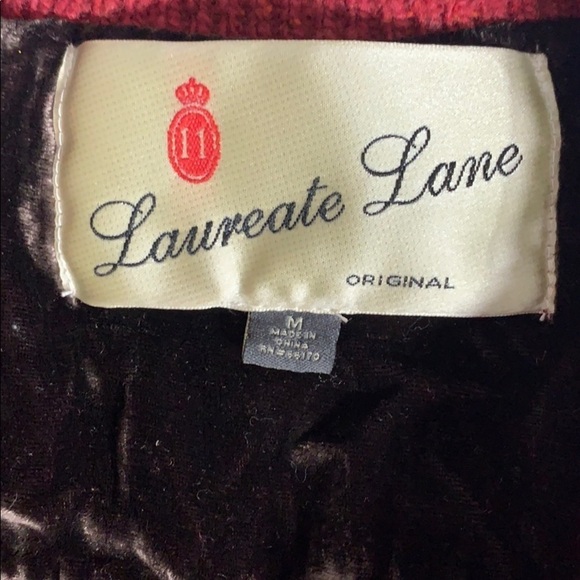 Anthropologie Laureate Lane Original Maroon Wool blazer jacket red medium - Picture 5 of 7